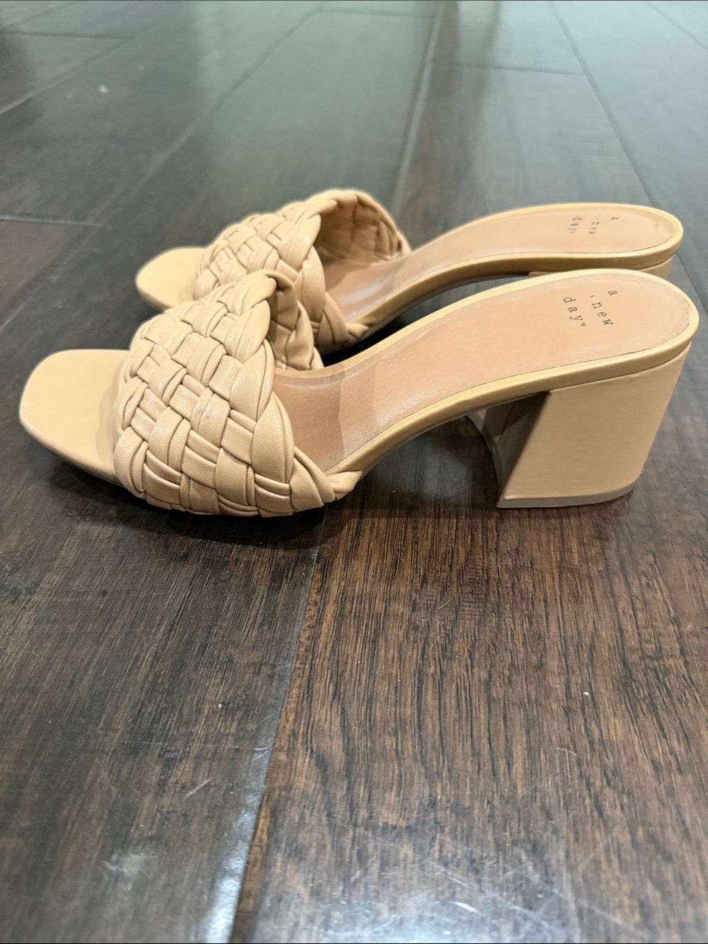 a new day Tan Braided Block Heel Mules - Picture 2 of 7